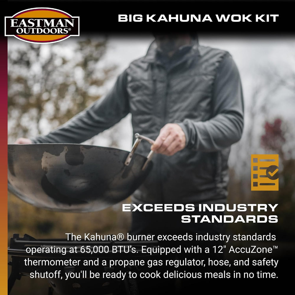 Eastman Outdoors 37212 Outdoor Gourmet 22 Inch Carbon Steel Wok Kit,Black &am...