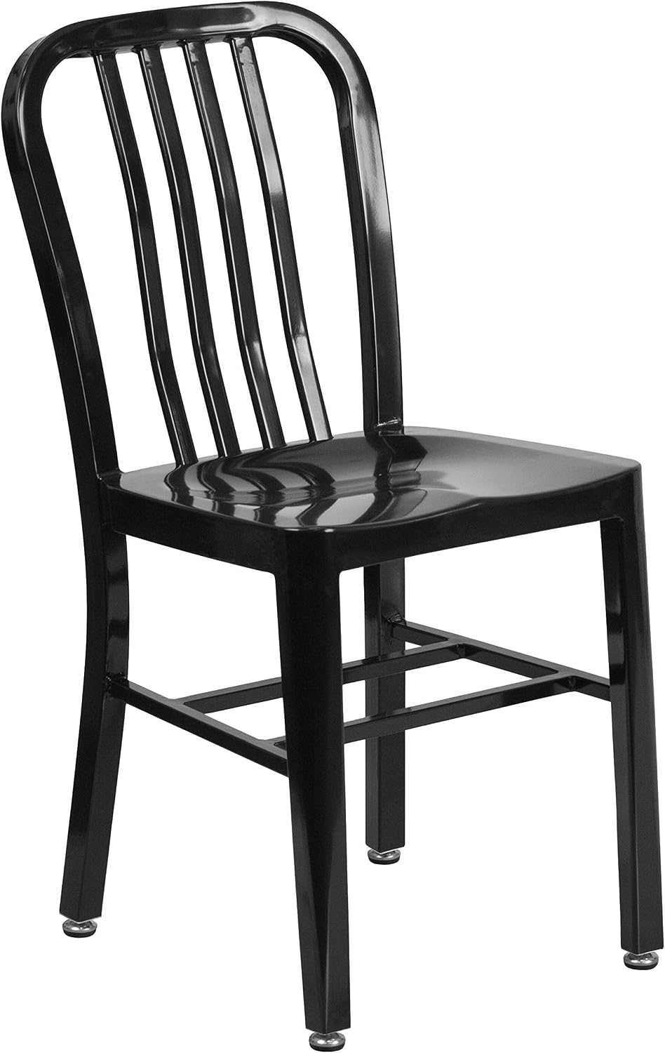 EMMA + OLIVER 30" Round Patio Table Set with 2 Vertical Slat Back Chairs