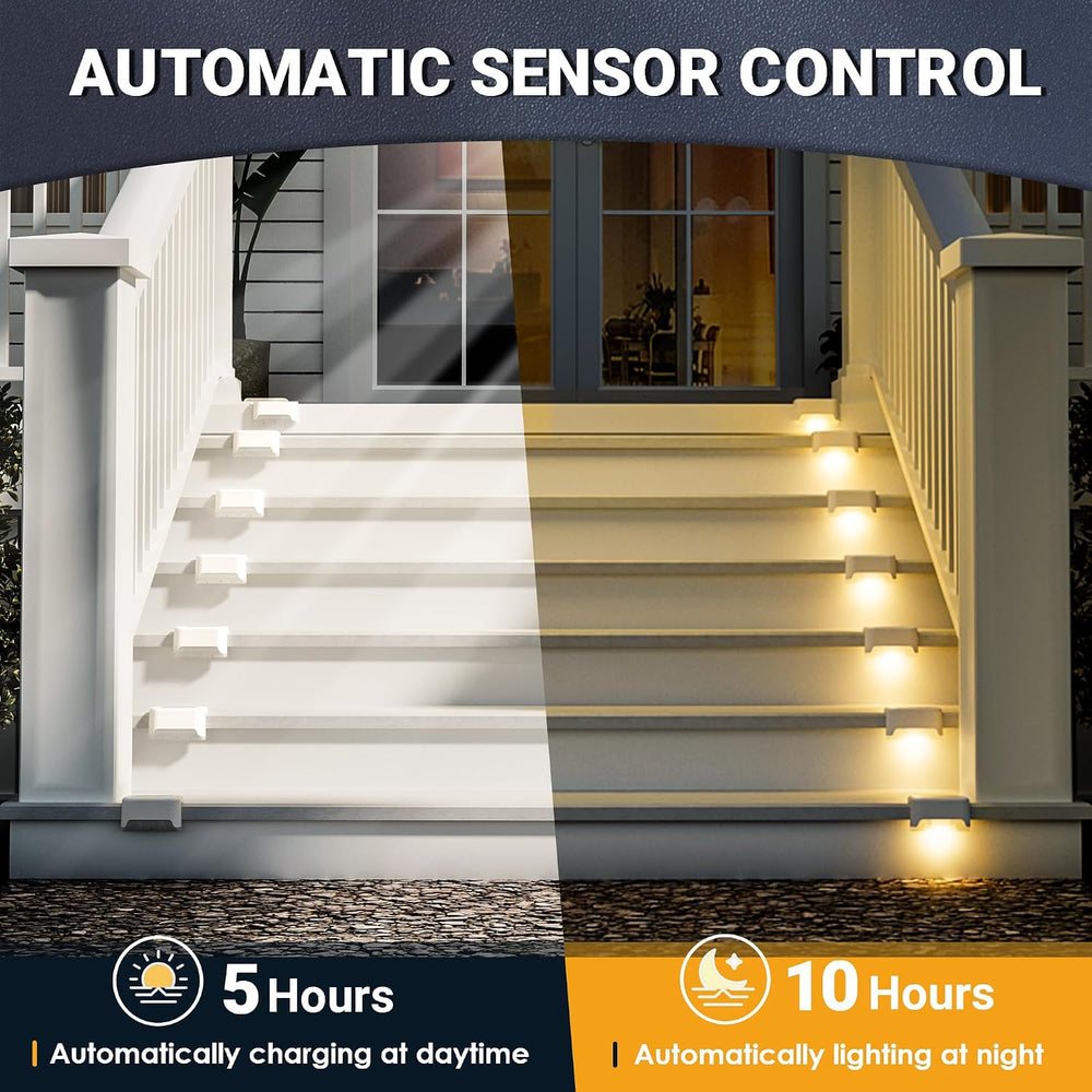 SOLPEX Solar Fence Lights Outdoor 16 Pack, Waterproof Led, Warm White