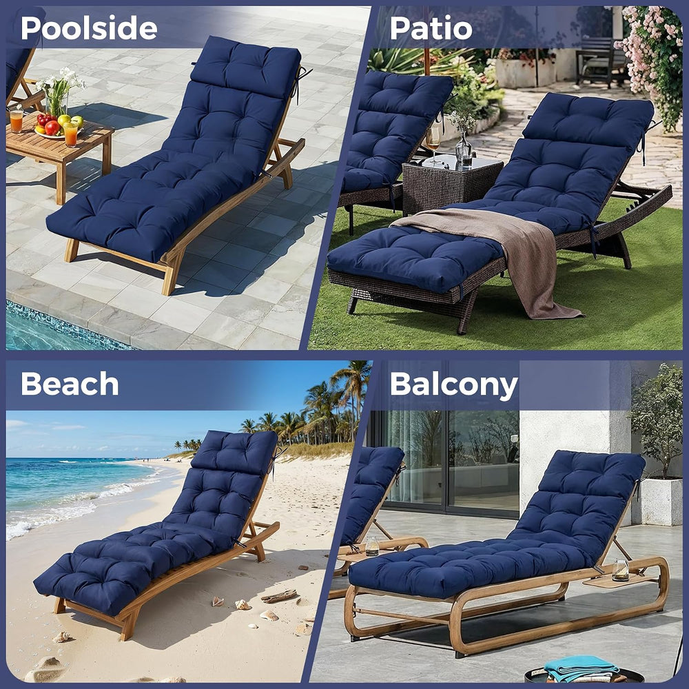 Outdoor Chaise Lounge Cushions, Waterproof Lounge Chair Cushions