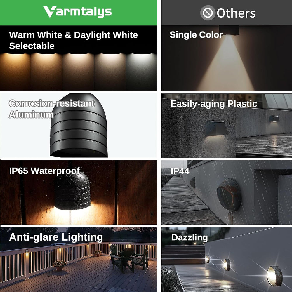 Low Voltage Landscape Deck Lights - 12V Step Lights LED Outdoor, Warm White &...