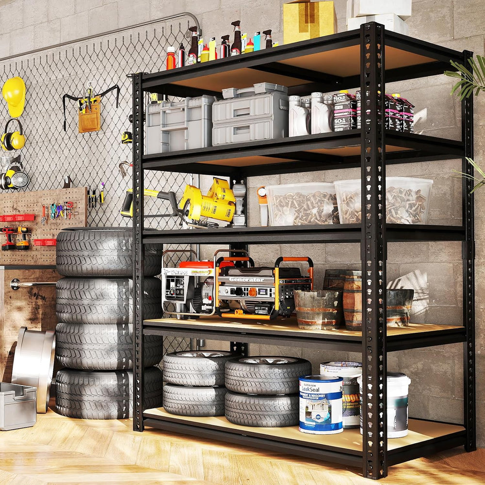 40" W Garage Shelving Unit, 2400Lbs Storage Shelves, Heavy Duty Adjustab...