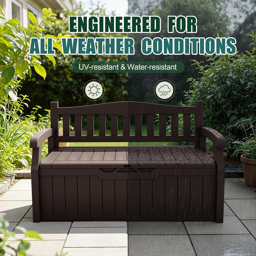 Devoko 80 Gallon Storage Bench Deck Box Waterproof&Lockable