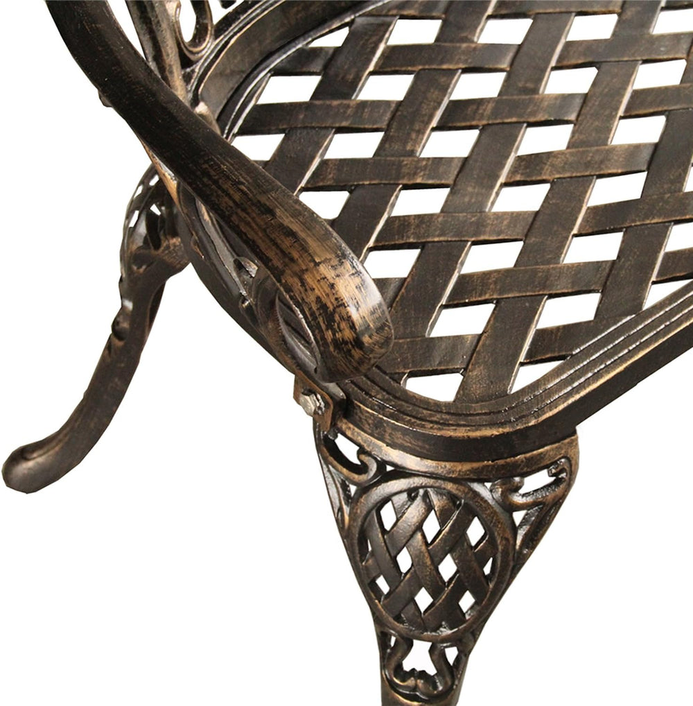 Oakland Living Outdoor Aluminum Loveseat Bench, Bronze