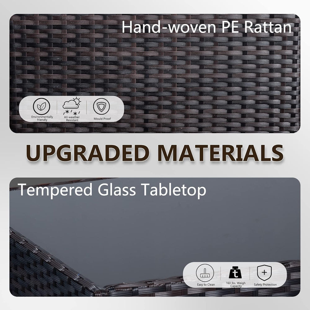 Outdoor Patio Furniture Set, 7 Pieces Outdoor Sectional Furniture Patio Sofa,...