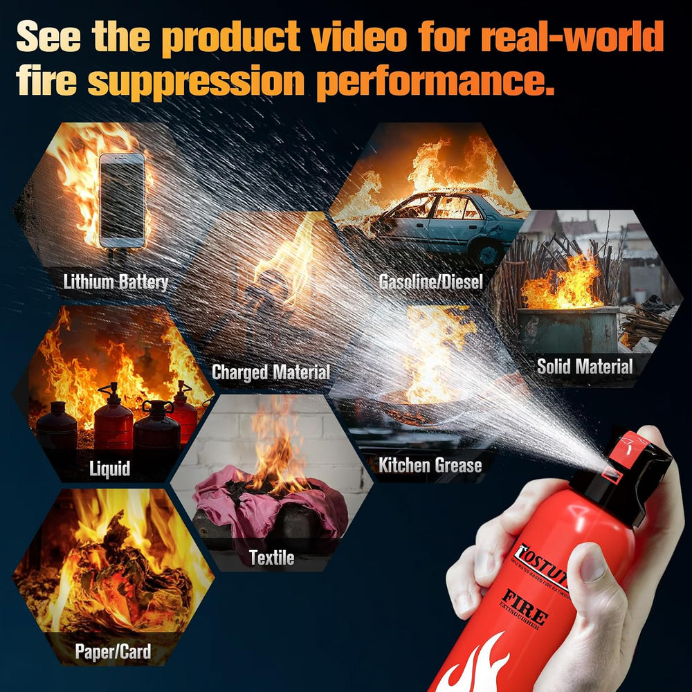 Upgraded 8-IN-1 Fire Extinguisher for Home Vehicle Car Kitchen Boat, Small Fi...