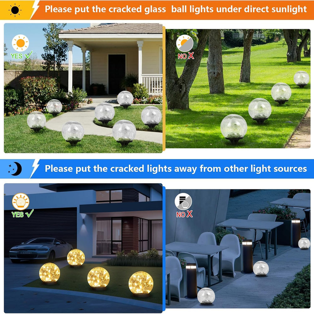 SyouHome 12 Pack 3.9" Solar Garden Lights Outdoor Waterproof, Warm White