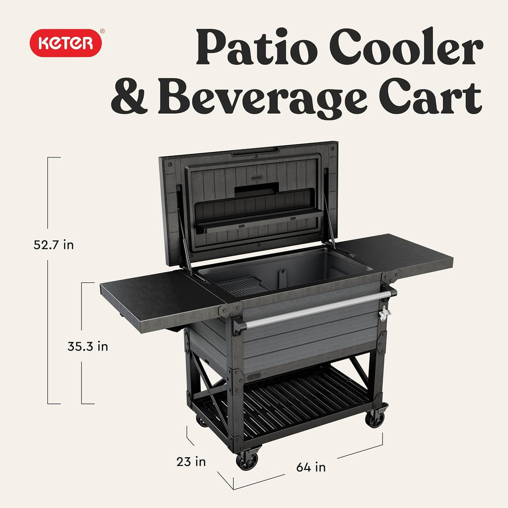 Keter 89.8 Qt Portable Outdoor Patio Cooling Chest, Graphite