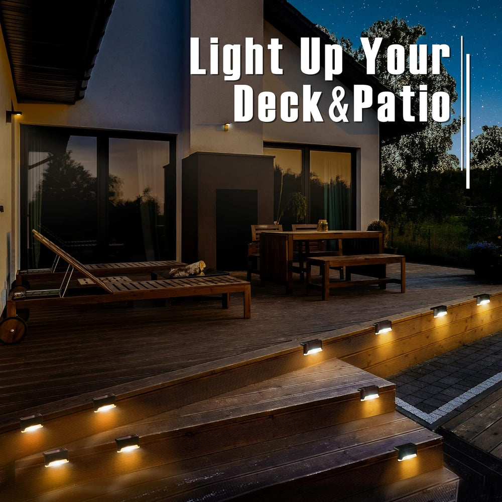 GIGALUMI Led Solar Deck Lights, 20 Pack Waterproof, Warm White