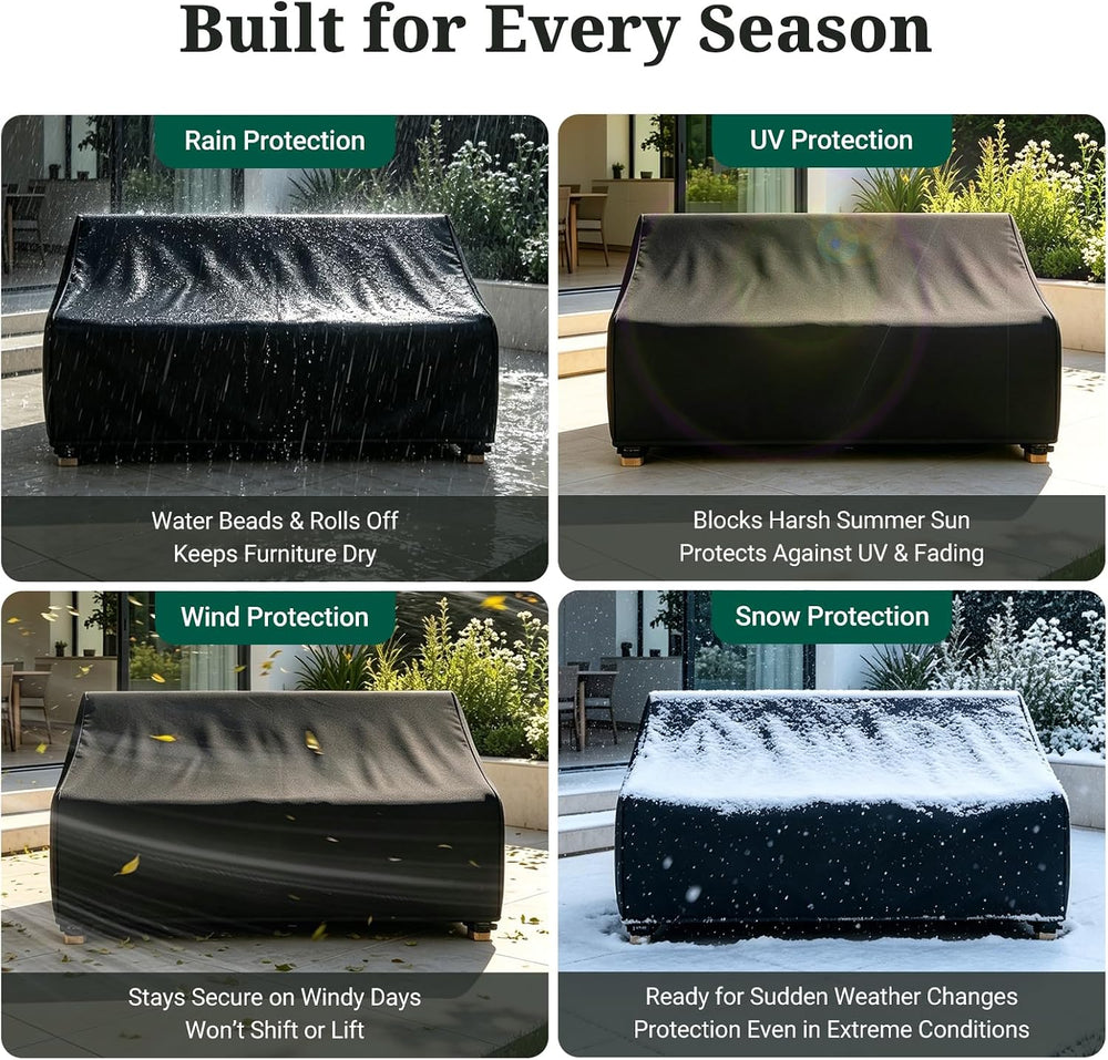 MR.COVER 4-Seater Outdoor Couch Cover Waterproof, Patio Furniture Cover for S...