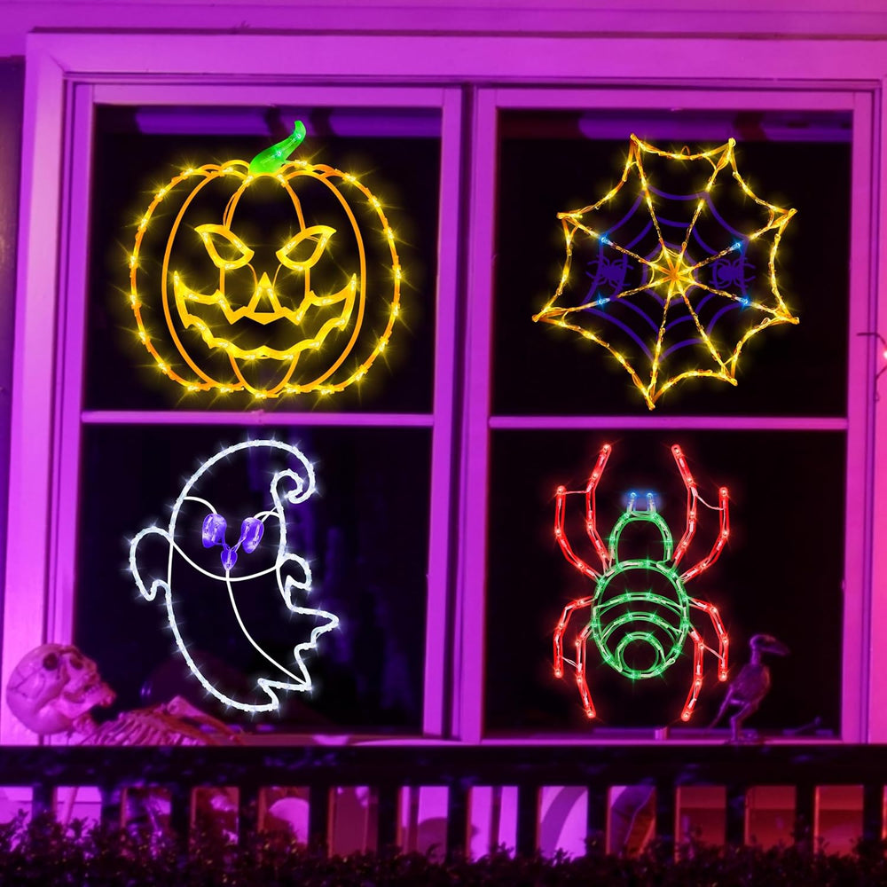 TRWYMZ Halloween Decorations - 16" Halloween Window Silhouette Lights