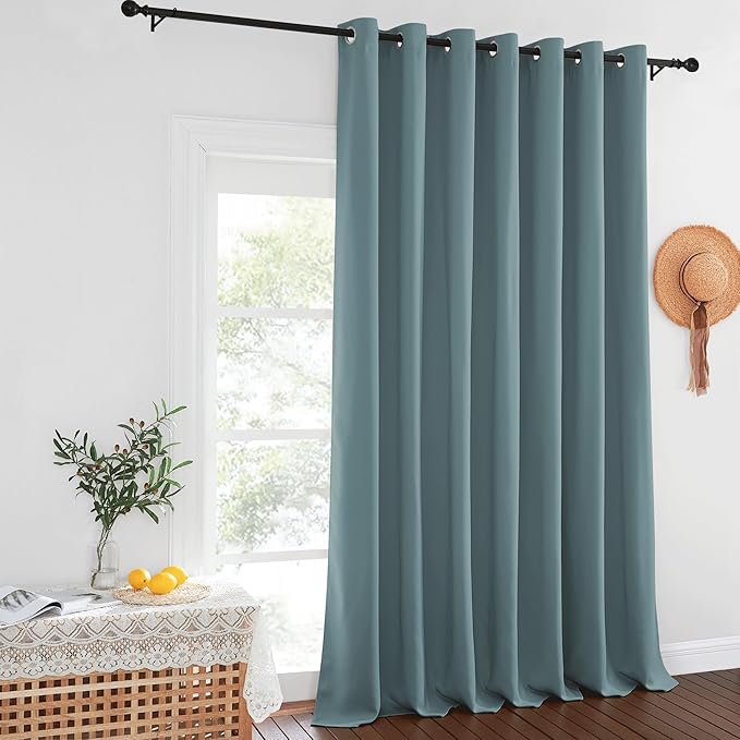 NICETOWN Blackout Curtains for Sliding Glass Door Room Divider Noise Reduce C...