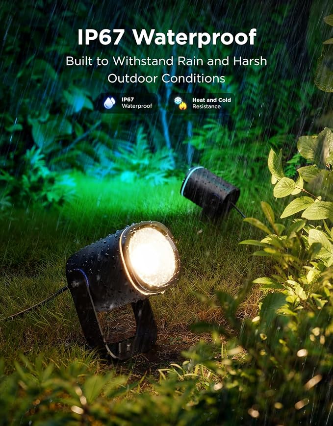 Govee Outdoor Spot Lights 2, IP67 Waterproof Spotlights, Landscape Lights Wor...