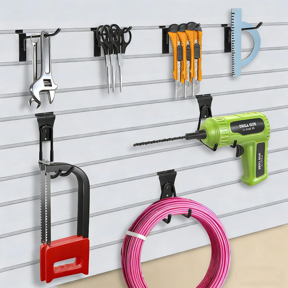 Heavy-Duty Slatwall Baskets and Hooks - Slatwall Accessories for Standard Sla...
