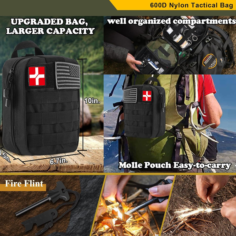 Abpir318 PCS Emergency Survival Kit, Survival Gear and Equipment First Aid Ki...
