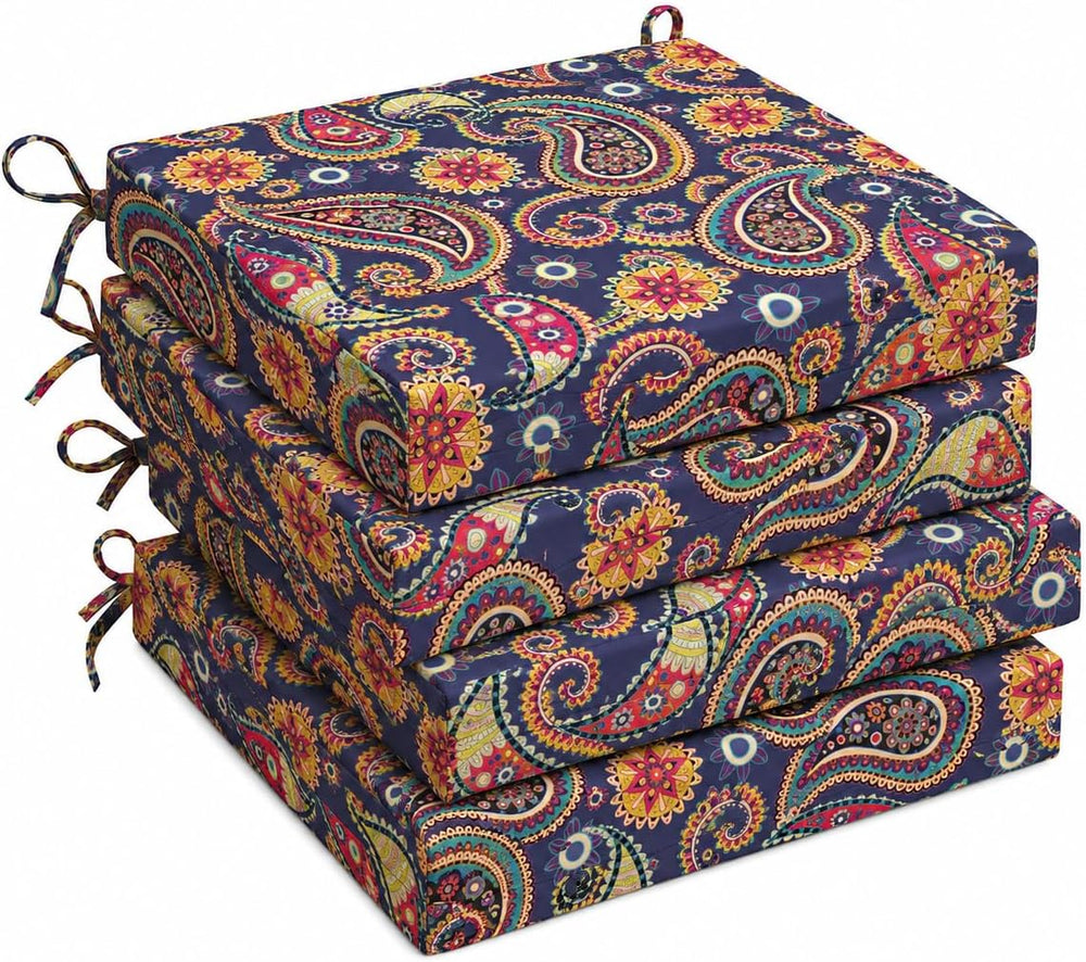 UNIKOME Outdoor Chair Cushions, Set of 4, 24"*24"*4", Palmira ...