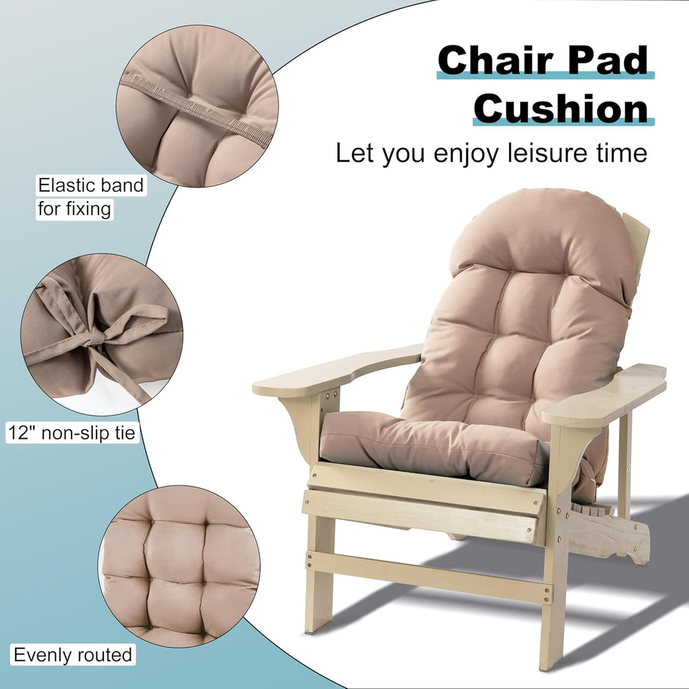 Adirondack Chair Cushion, Rocking Chair Cushion 44x19.4x4 inch, High Back Pat...