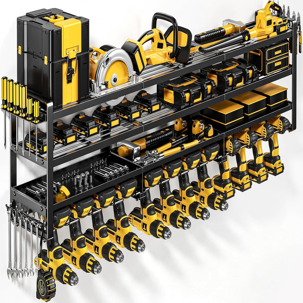 POKIPO 49" W Large Power Tool Organizer Wall Mount, 4 Layer Heavy Duty L...