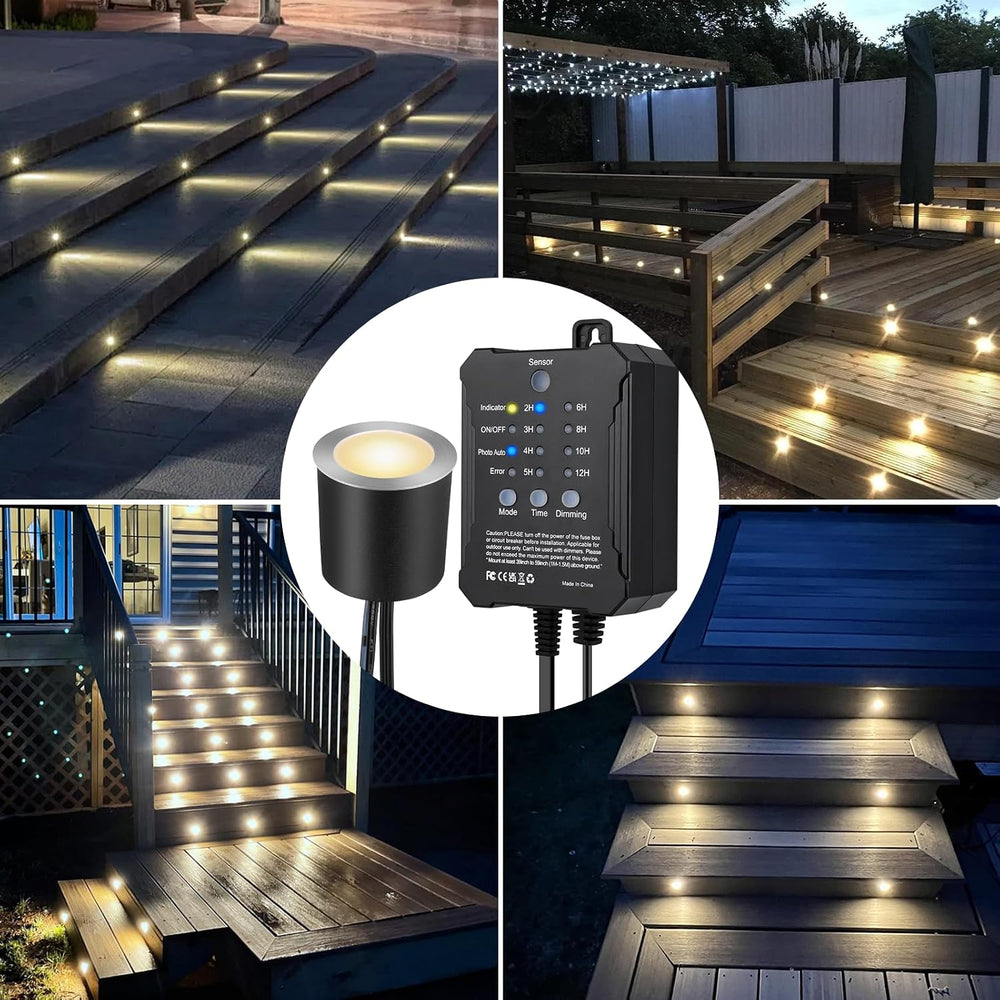 SMY Lighting Dimmable LED Deck Lights with Timer and Photocell Sensor and Pro...