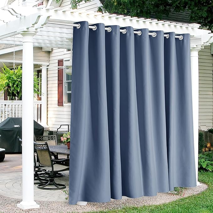 RYB HOME Extra Wide Outdoor Curtains for Patio Waterproof Heavy Duty Thermal ...