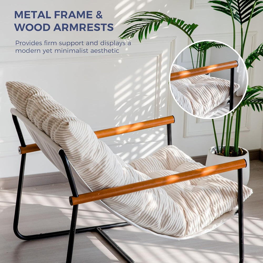 MAXYOYO Modern Accent Chair, Comfy Living Room Chair with Metal Frame
