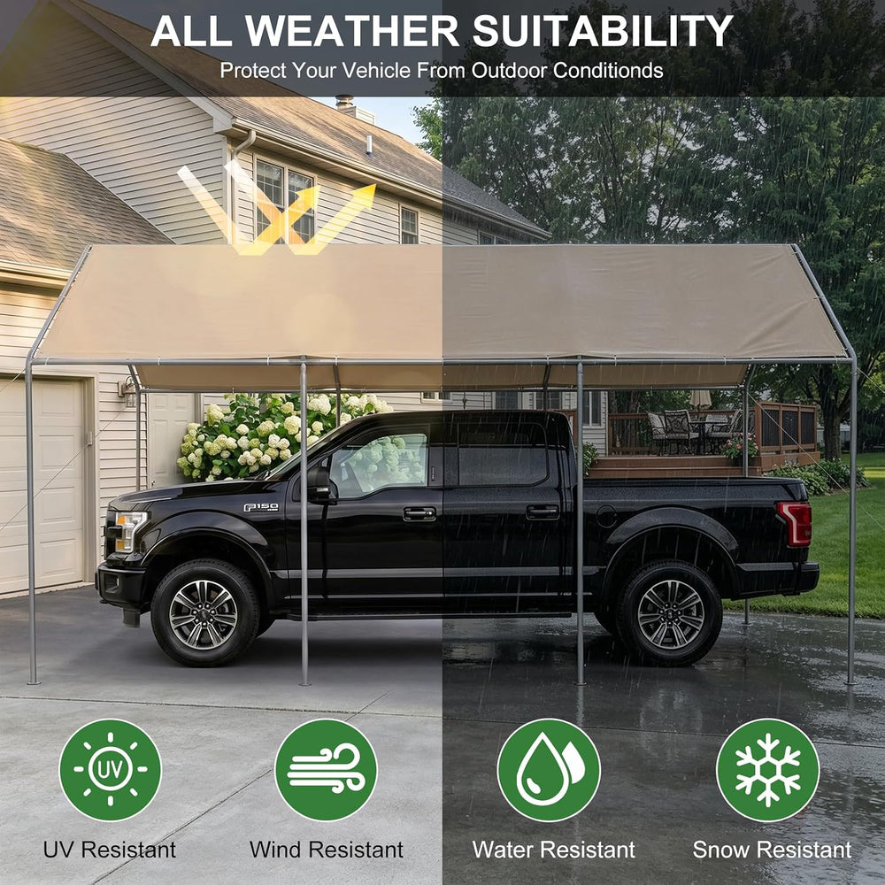 Carport, 12x20ft Heavy Duty Portable Garage, Car Port with Storage Shed, Car ...