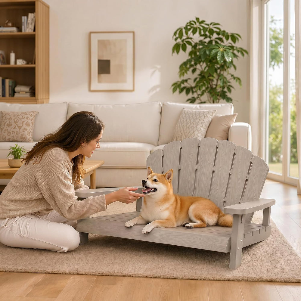 Outdoor Dog Sofa Chair, Grey, 40.24"L x 30.08"W x 20.04"H