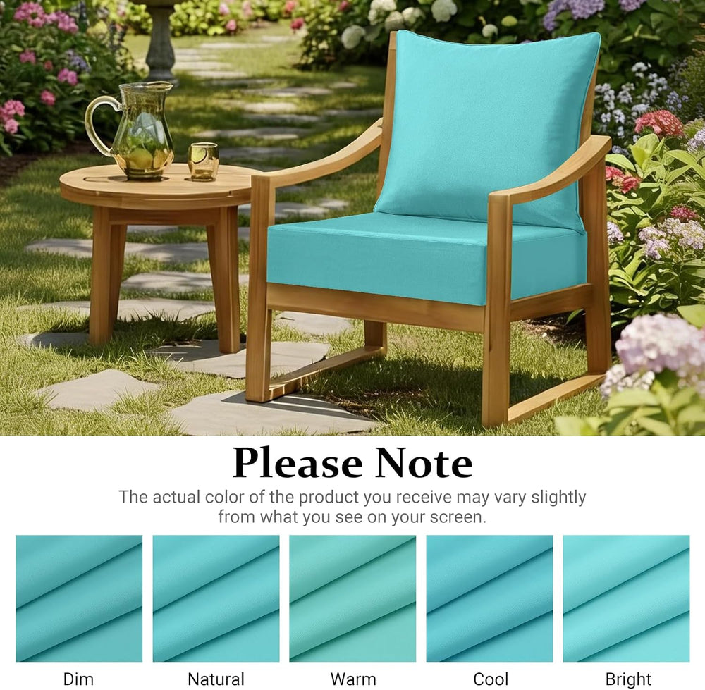 downluxe 24x24 Outdoor Chair Cushions, Waterproof Fade Resistant Patio Furnit...