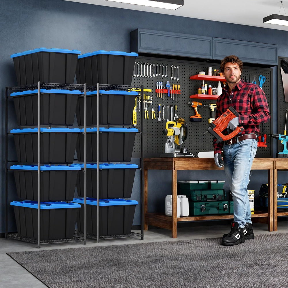 BestOffice 5-Tier Tote Storage Rack 27 Gallon Wire Storage Shelving Unit