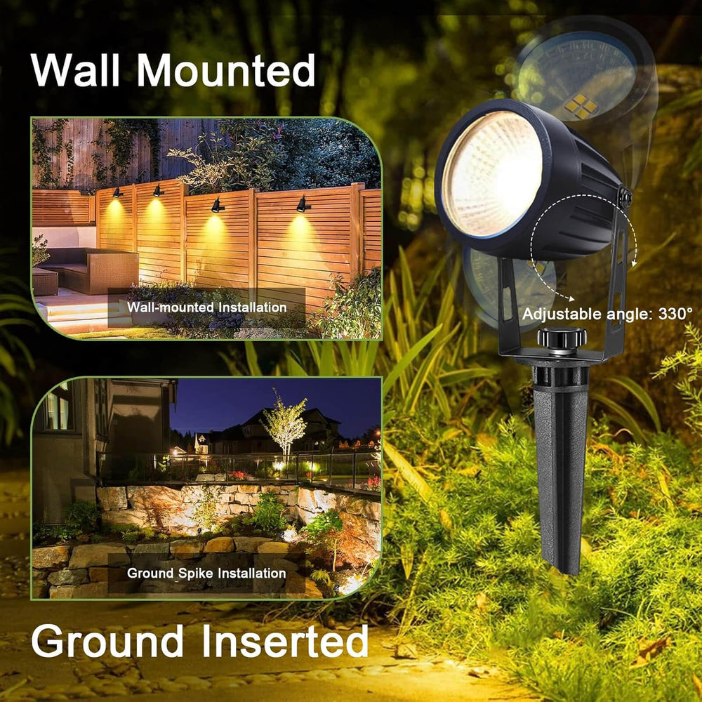 Low Voltage Landscape Lighting 6 Pack, 12V LED Outdoor Landscape Spotlights O...