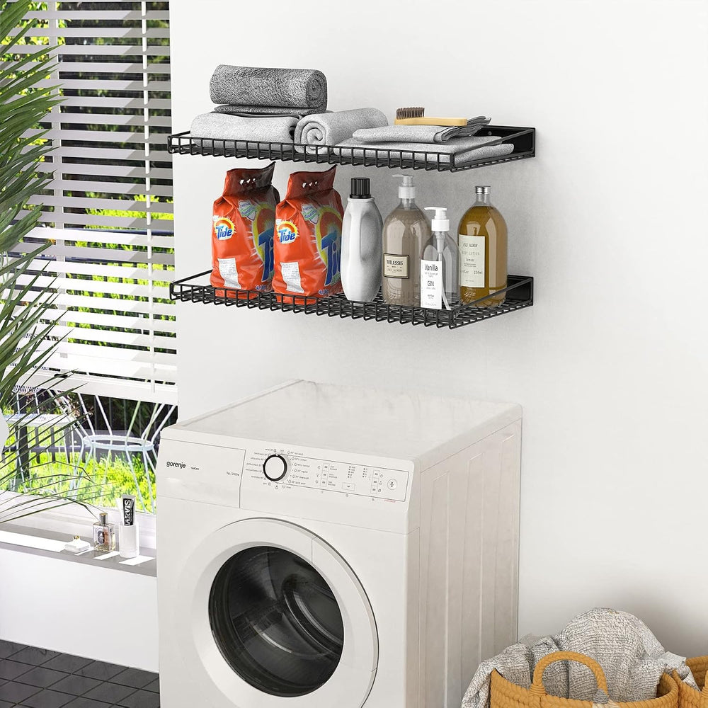 WALMANN Garage Wall Shelf, 4 Mixed-Size Wall-Mounted Storage Shelves