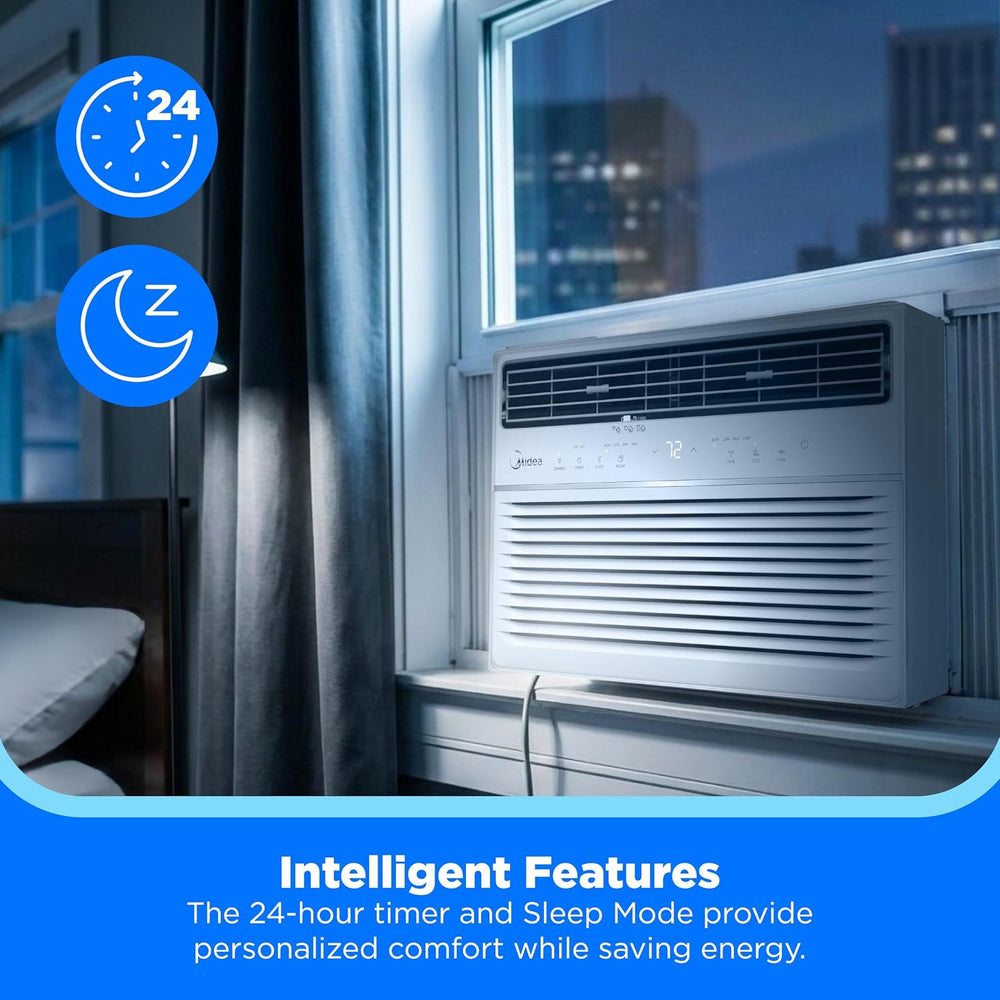 Midea 8,000 BTU Window Air Conditioner, Electronic Control, 350 Sq. Ft.