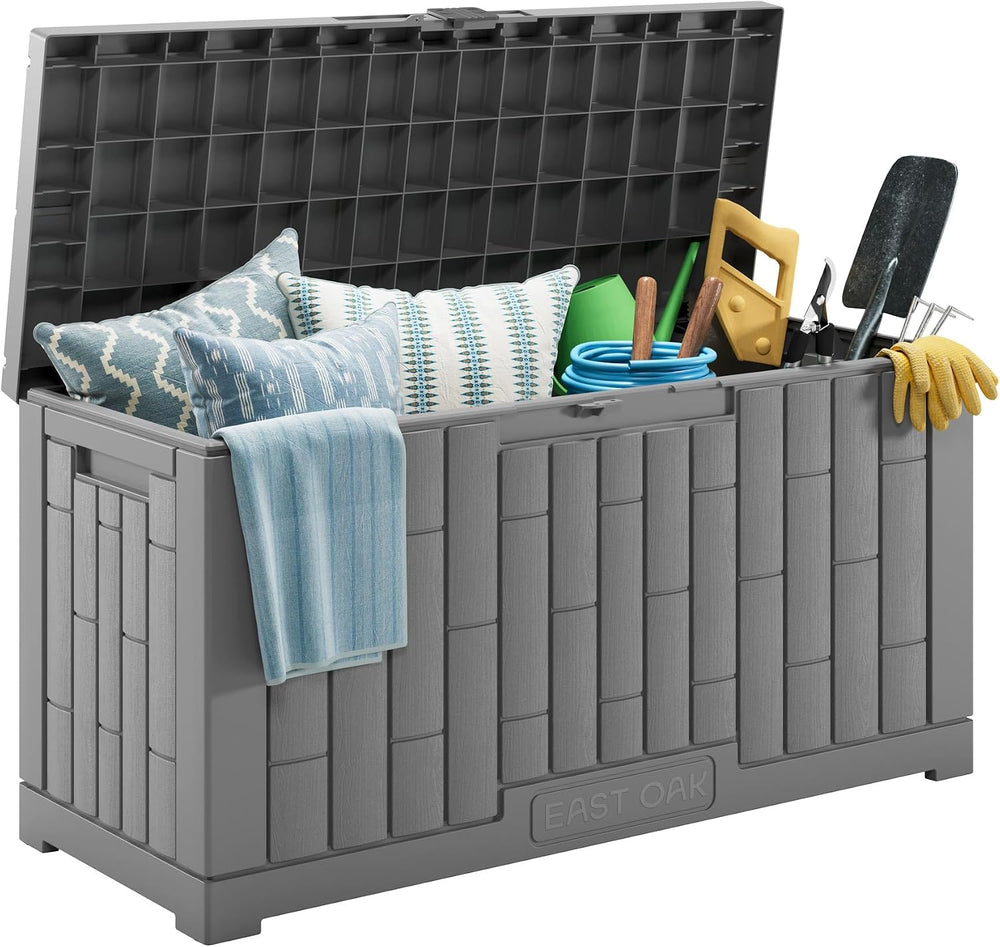 EAST OAK Outdoor Storage Box, 60 Gallon Deck Box Indoor and Outdoor Use, Wate...