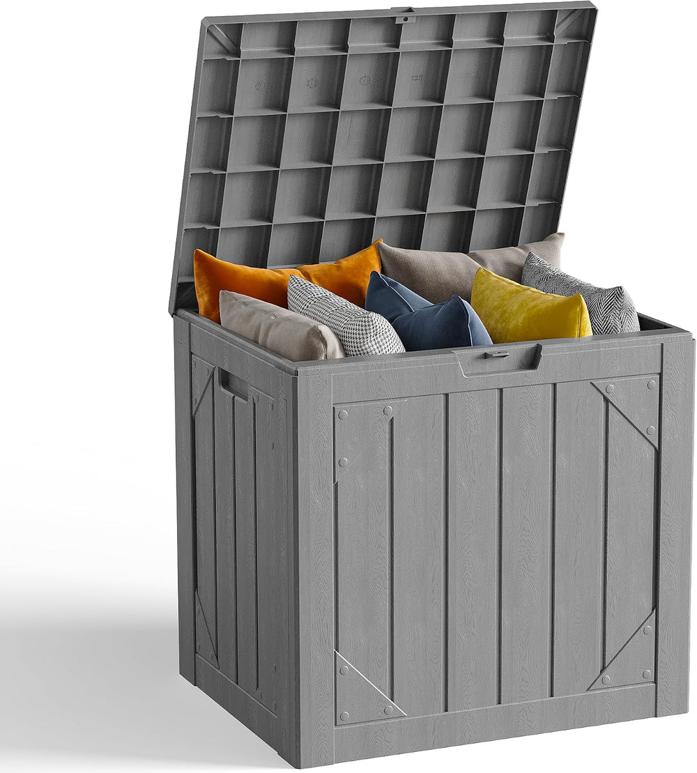 30 Gallon Outdoor Storage Box, Waterproof Resin Deck Box Organizer for Patio ...