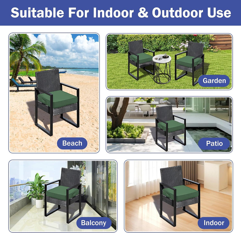 IASEAHK Patio Chair Cushions, 19" x 19" x 3" Outdoor Chair Cus...