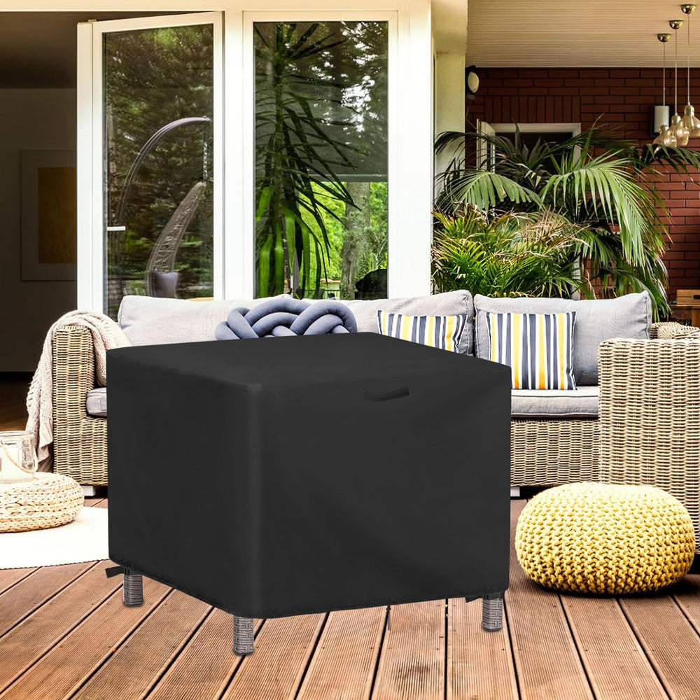 2 Pack Outdoor Ottoman Square Table Cover for 16 Inch Table