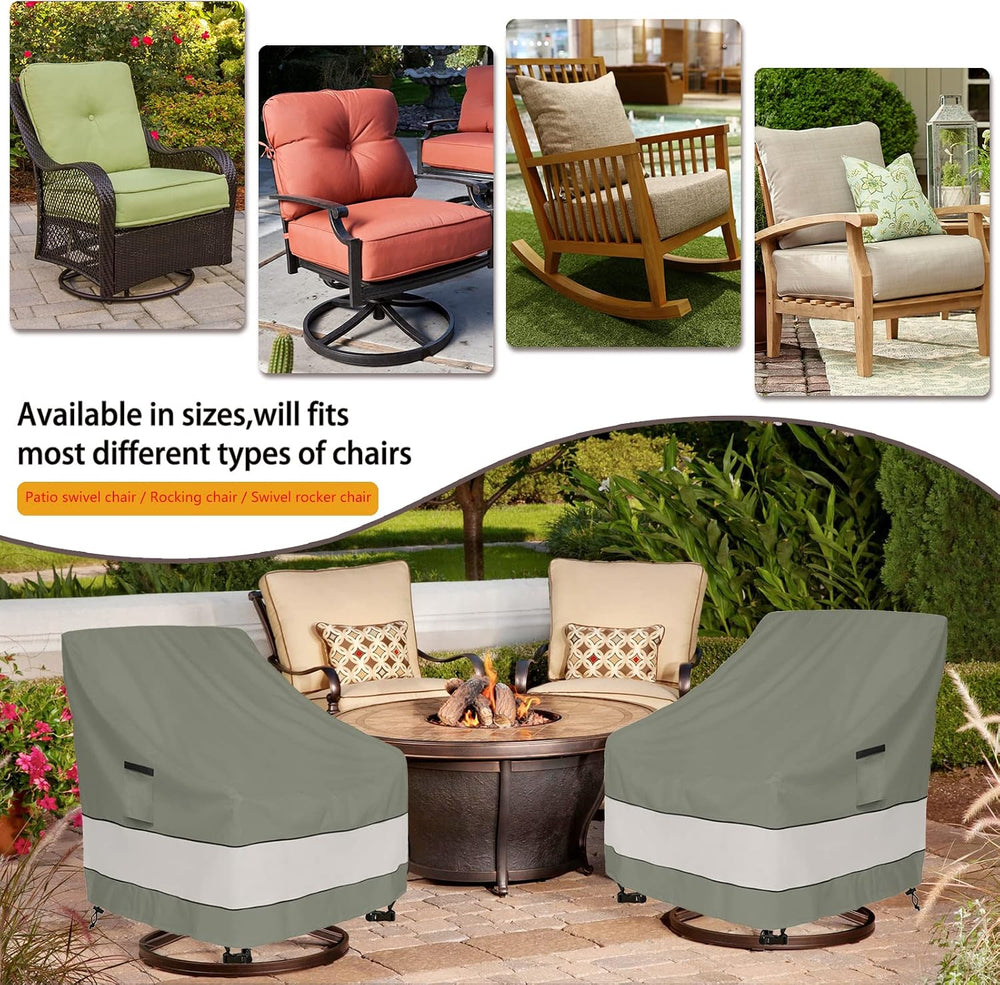 Patio Chair Covers Waterproof Patio Furniture Covers,30W x 34D x 38 H Inches ...