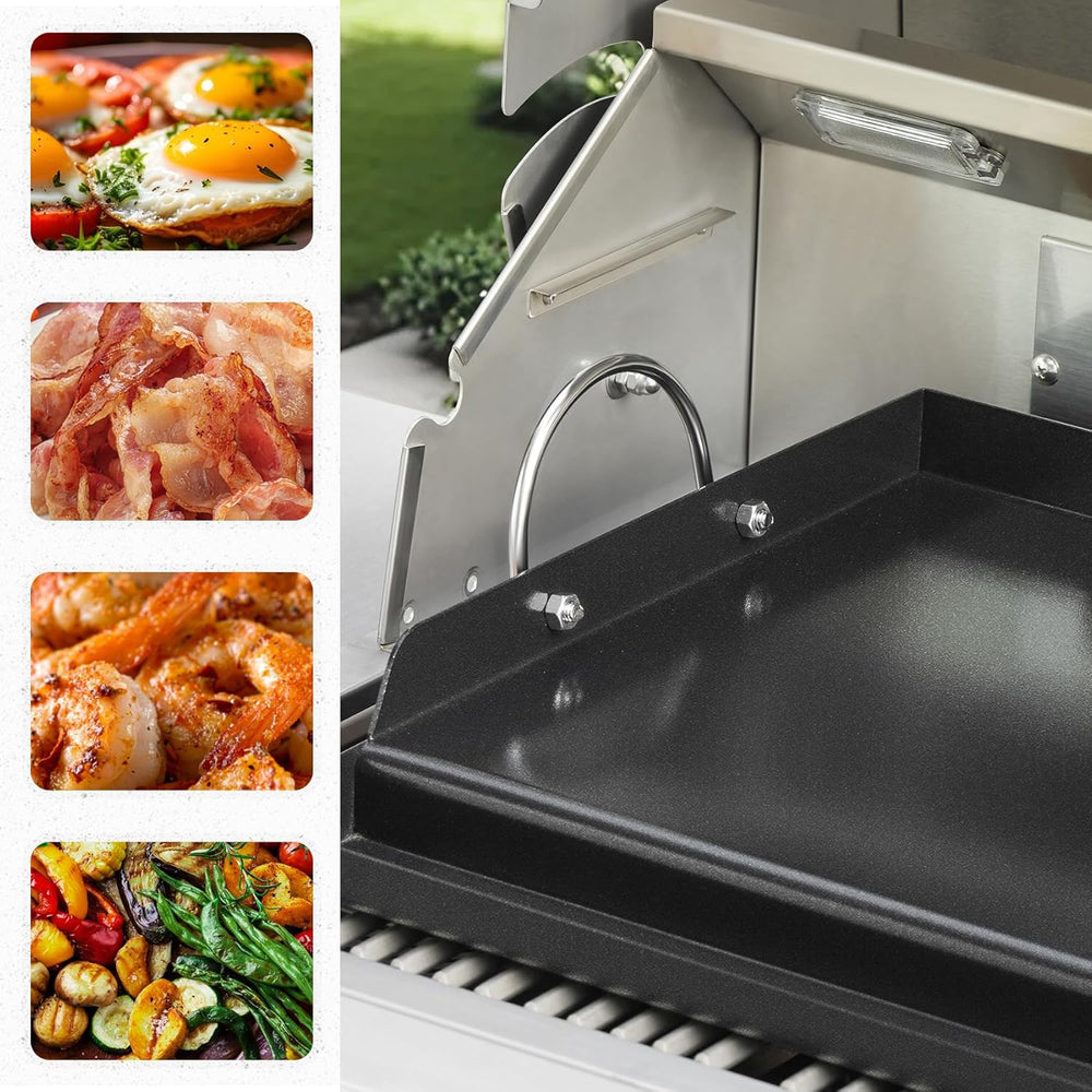 Onlyfire Universal BBQ Griddle with Handles for Most Grills, Ceramic Coated N...