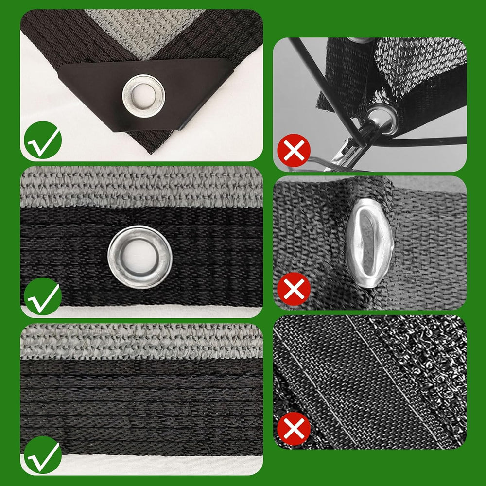 Sun Shade Cloth with Grommets,90% UV Protection Shade Fabric,Pergola Shade Co...