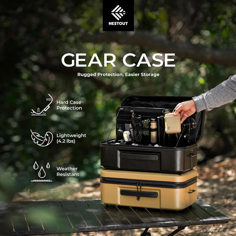 ELECOM NESTOUT Gear Storage Case, Lightweight Hard Shell Organizer, Water-Res...