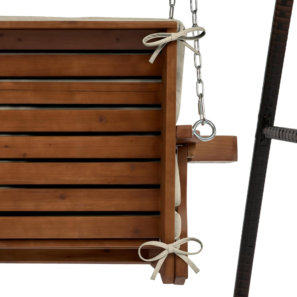 ARDEN Outdoor Swing Cushion Set, 2-Piece, 56x20, Tan