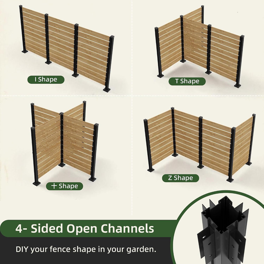 60''H x 78''W Outdoor Cedar Wood Fence Privacy Screen
