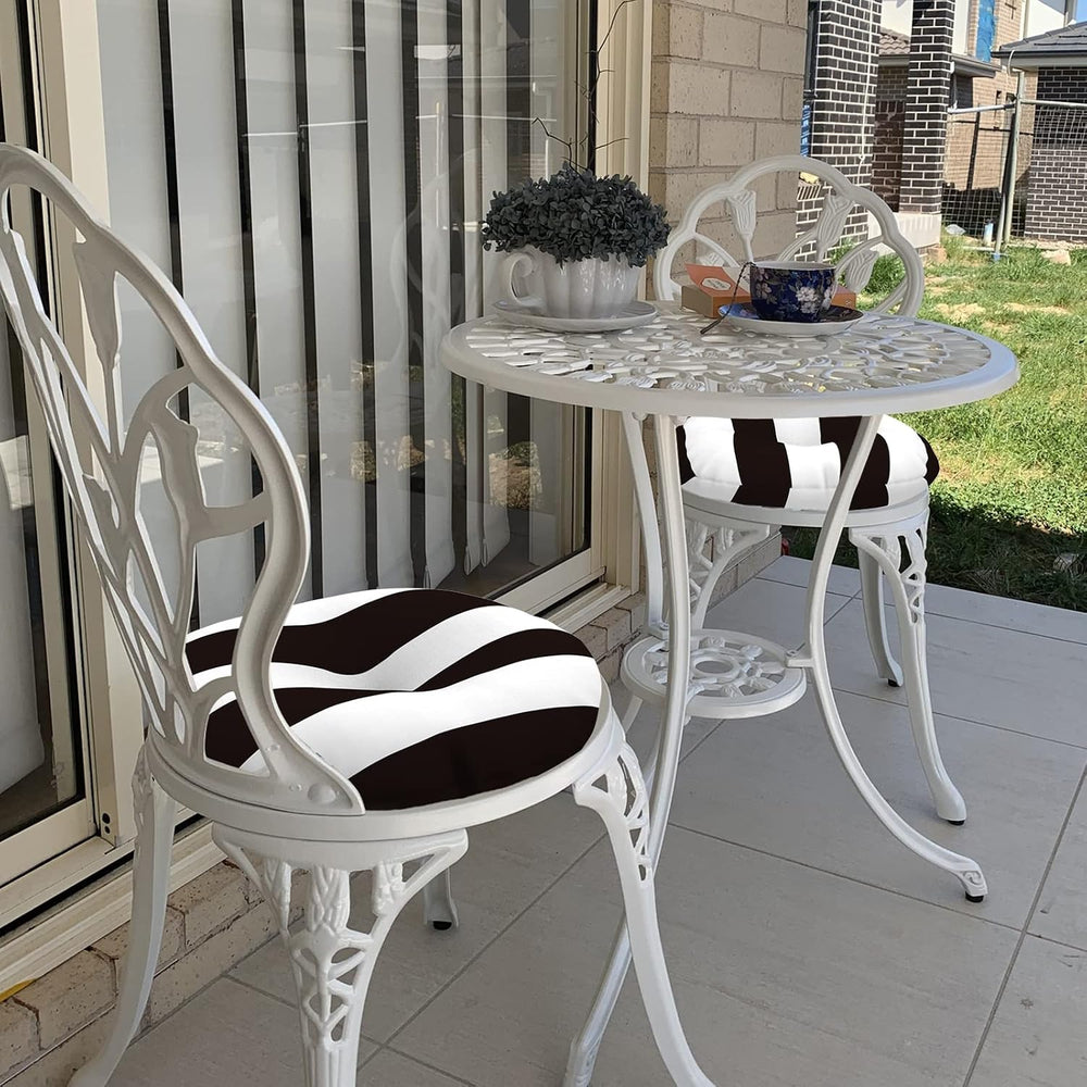 LVTXIII Outdoor Bistro Chair Cushions, 15"x15"x4" Round Patio ...