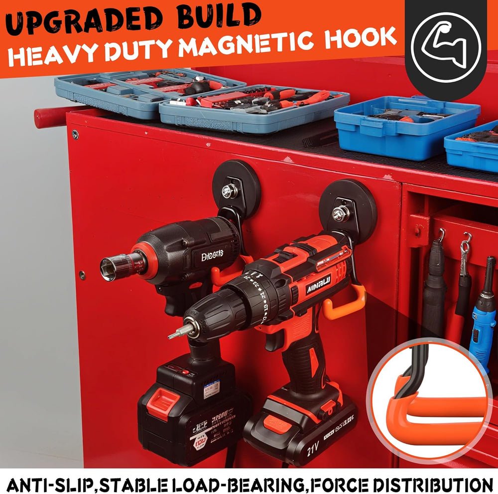 ULIBERMAGNET Pro-Mag Upgraded Heavy Duty Magnetic Garage Hooks,4 Pack Strong ...