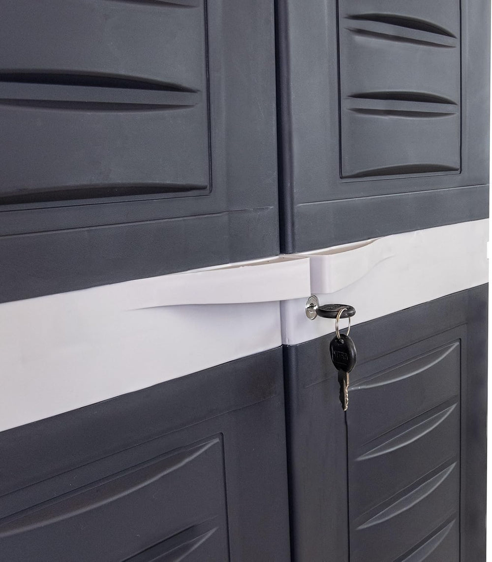 Sunnydaze 72" Garage Storage Cabinet with Locking Doors & Shelves, S...