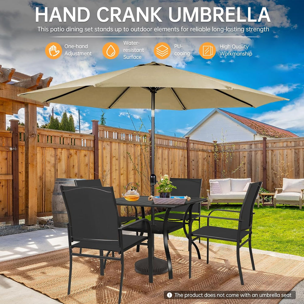 SUNCROWN 6 - Piece Outdoor Dining Set, Patio Furniture Set with 4 Textilene D...