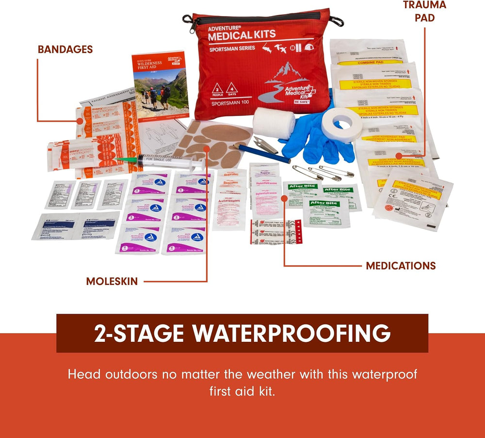 Adventure Medical Kits Sportsman Series 100 First Aid Kit, 2 Person