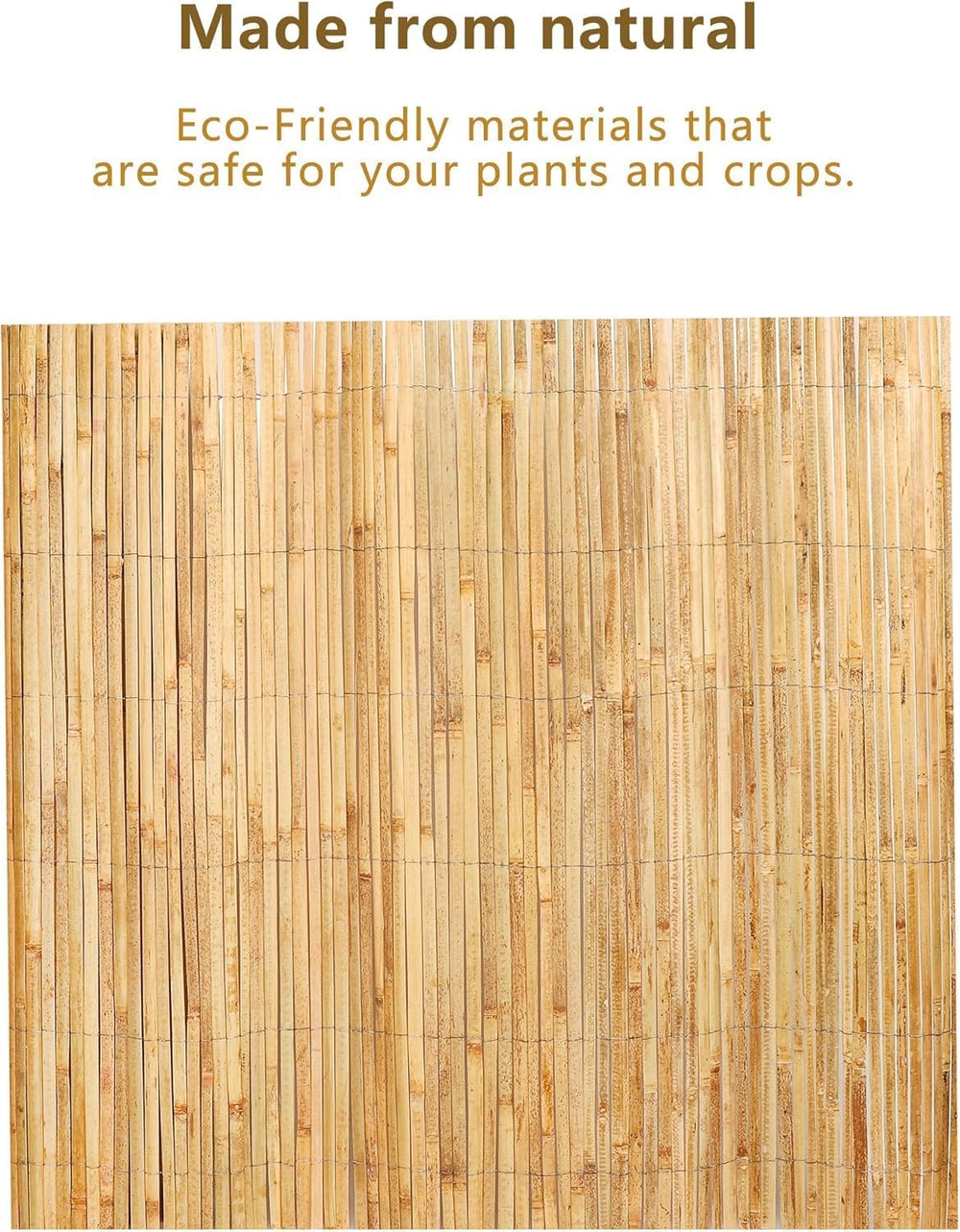 Natural Bamboo Slat Screening for Indoor or Outdoor Garden (6FT x 10FT)