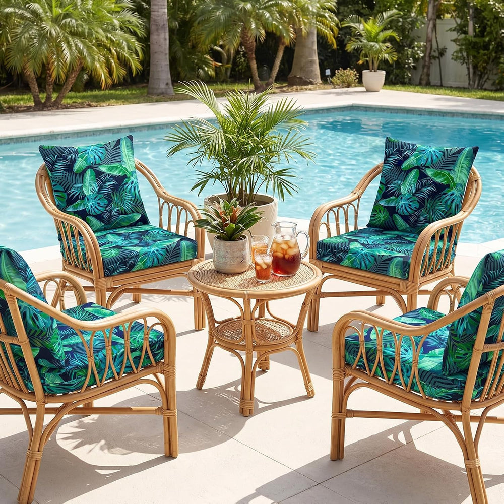 8Pcs Patio Cushion Covers Stretch Outdoor Furniture Protector Slipcovers
