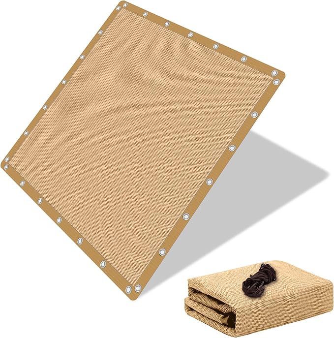 90% Shade Cloth Sun Shade Fabric Privacy Screen Shade Cover for Patio Garden ...